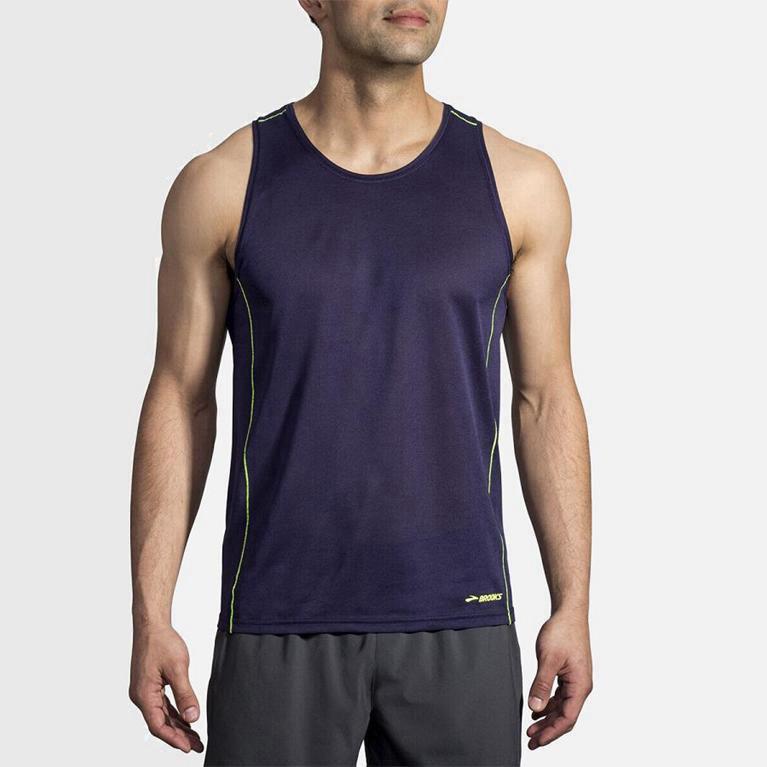 Brooks Ghost Running Tank Herre Outlet - Blå - Norge (BAK805912)